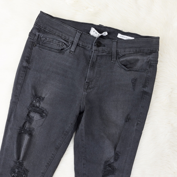 Frame Le Skinny De Jeanne Knightrider Shred Jeans - Picture 4 of 7
